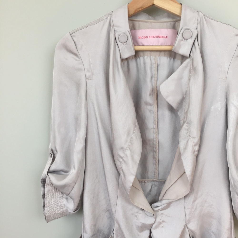 Silver Tone Light Weight Jacket Blazer